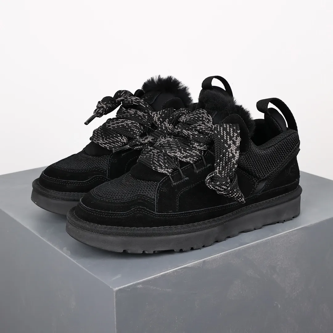 Pick up locally 💰680 Core recommended good price UGG versatile items 2023 new Highland series Polyester fiber mesh lining 10mm plush lining Insole Recycled ballistic canvas mesh Suede leather upper two-color flat shoelaces EVA outsole Lowmel Mel casual shoes Size: 35 36 37 38 39 40 41 42 43 44 45